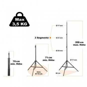 Stojalo Walimex WT-803 studijsko, trinožno, 208cm Stojalo Walimex WT-803 studijsko, trinožno, 208cm