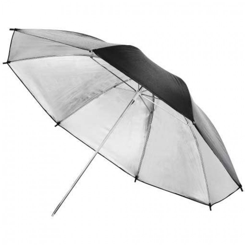 Studijski odbojni dežnik, srebrn 84 cm walimex W-12139