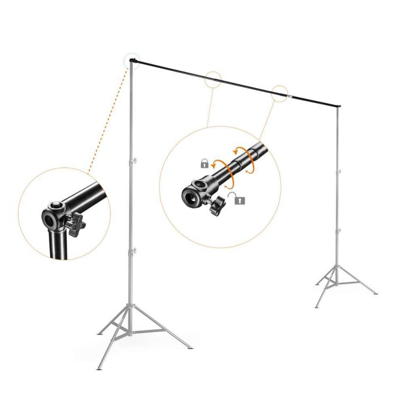 Telescopic Background Crossbar Walimex pro, 120-307cm, 15228 walimex pro W-15228