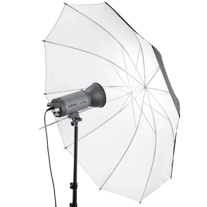 Studijski odbojni dežnik Walimex pro Reflex - bel/črn, 150 cm (W-17659)