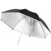 Studijski odbojni dežnik Walimex pro Reflex, črn,srebrn 109 cm
