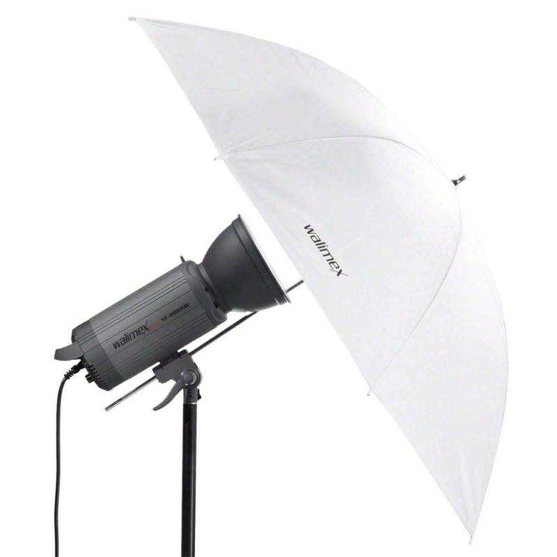 Studijski prosojni dežnik Walimex pro 109 cm, bel walimex pro Studijski prosojni dežnik Walimex pro 109 cm, bel walimex pro W-17679