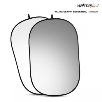 Walimex Two-pack Foldable Backgrounds, silver/white, 102x168cm, 18286 Walimex Two-pack Foldable Backgrounds, silver/white, 102x168cm, 18286