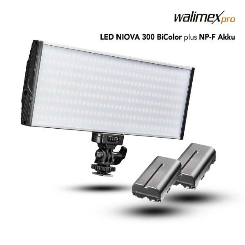 Walimex pro LED Niova 300 BiColor + 2x NP-F Battery walimex pro W-22971