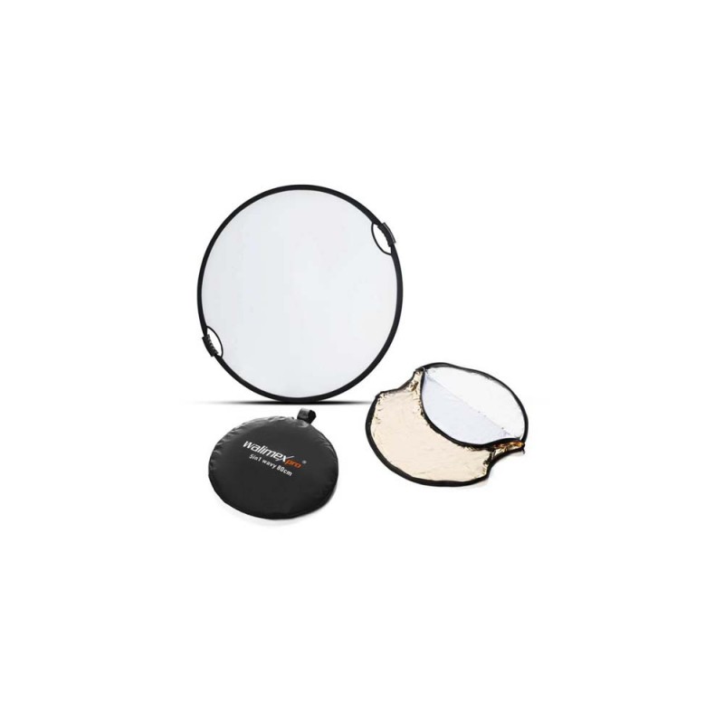 Walimex pro 5in1 Foldable Reflector Wavy comfort 80cm with Handles walimex pro W-22460