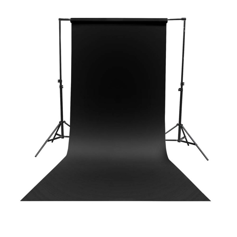 Papirnato studijsko foto ozadje walimex pro, črno, 1,35x10m, 22805 walimex pro W-22805