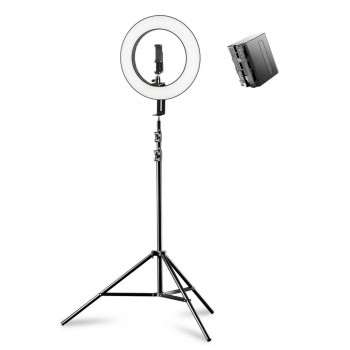 Walimex pro LED obročna luč 380 Bi Color Set s stojalom in baterijo Walimex pro LED obročna luč 380 Bi Color Set s stojalom in baterijo