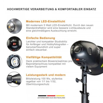 Studijski bliskavica Walimex pro Newcomer 100 studio flash II