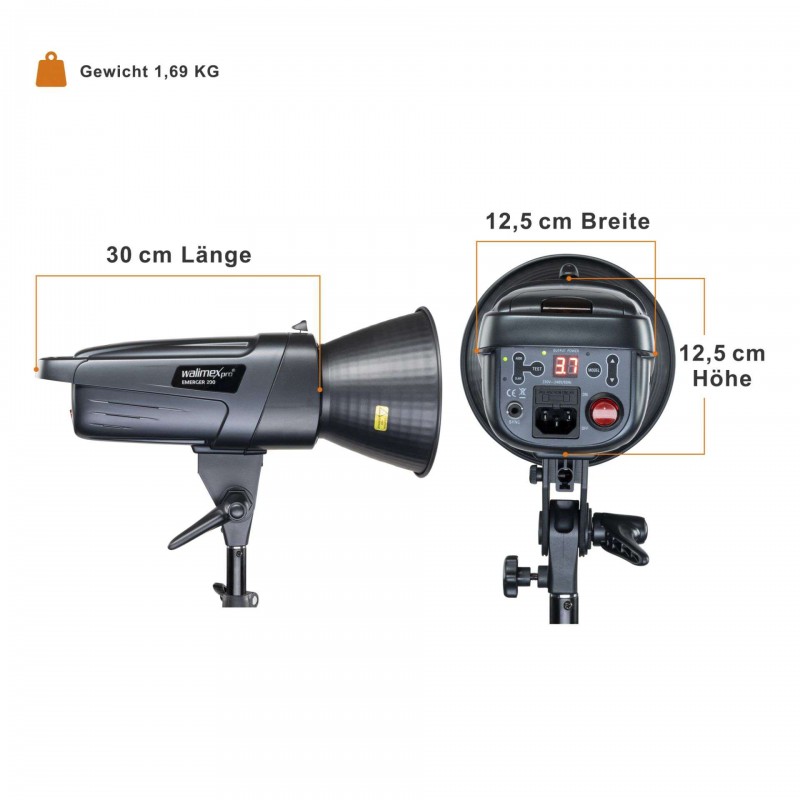 Studijski set Walimex pro Emerger 200 + sprožilec walimex pro Studijski set Walimex pro Emerger 200 + sprožilec walimex pro W-23378