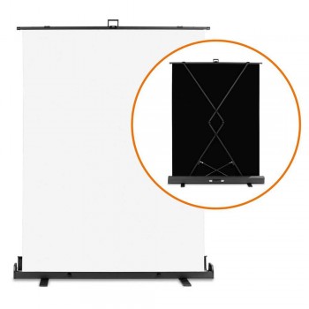 Studijsko zložljivo ozadje iz blaga Walimex pro Roll-up, belo 155x200cm, 23075