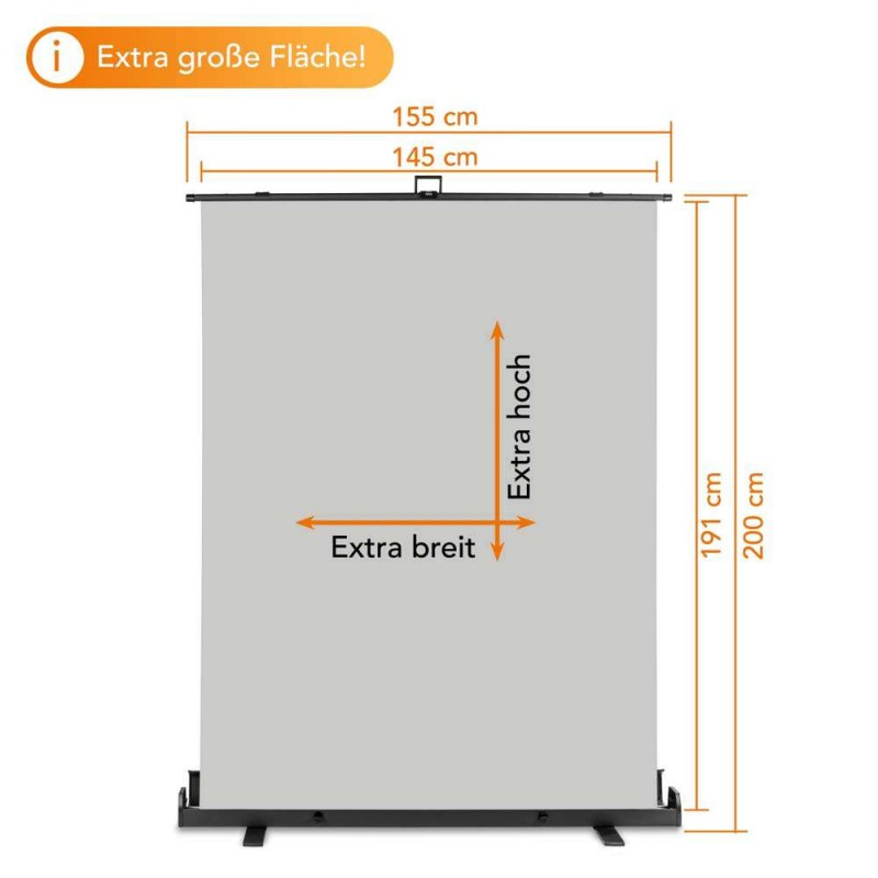 Walimex pro Roll-up Panel Background, 155x200cm, grey 23077 walimex pro W-23077