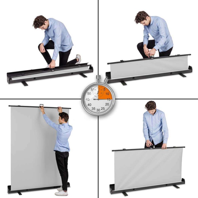 Walimex pro Roll-up Panel Background, 155x200cm, grey 23077 walimex pro W-23077