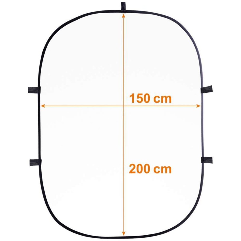 Zložljivo foto ozadje Walimex pro 2in1 belo-črno 150x200cm 23073 walimex pro W-23073