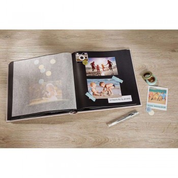 Photo Album Walther Fun cream, 18x18 cm, 30 black Pages, book bound, FA199H
