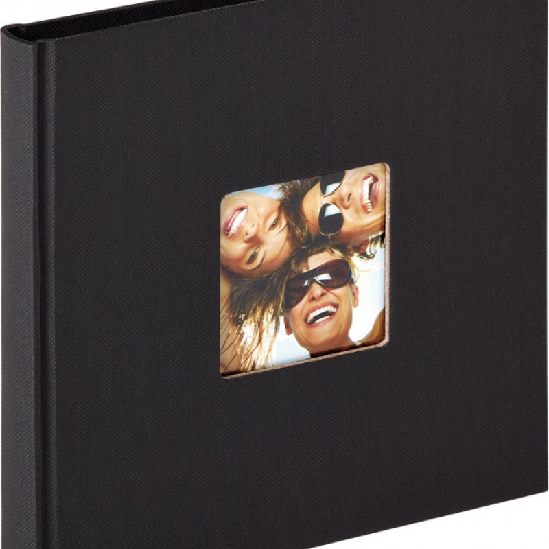 Photo Album Walther Fun, black, 18x18cm, 30 black pages, bookbound, FA199B Walther D-187742