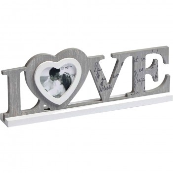 Foto okvir Walther LOVE, 8x7,7cm, lesen, siv, srce, YF199D Foto okvir Walther LOVE, 8x7,7cm, lesen, siv, srce, YF199D