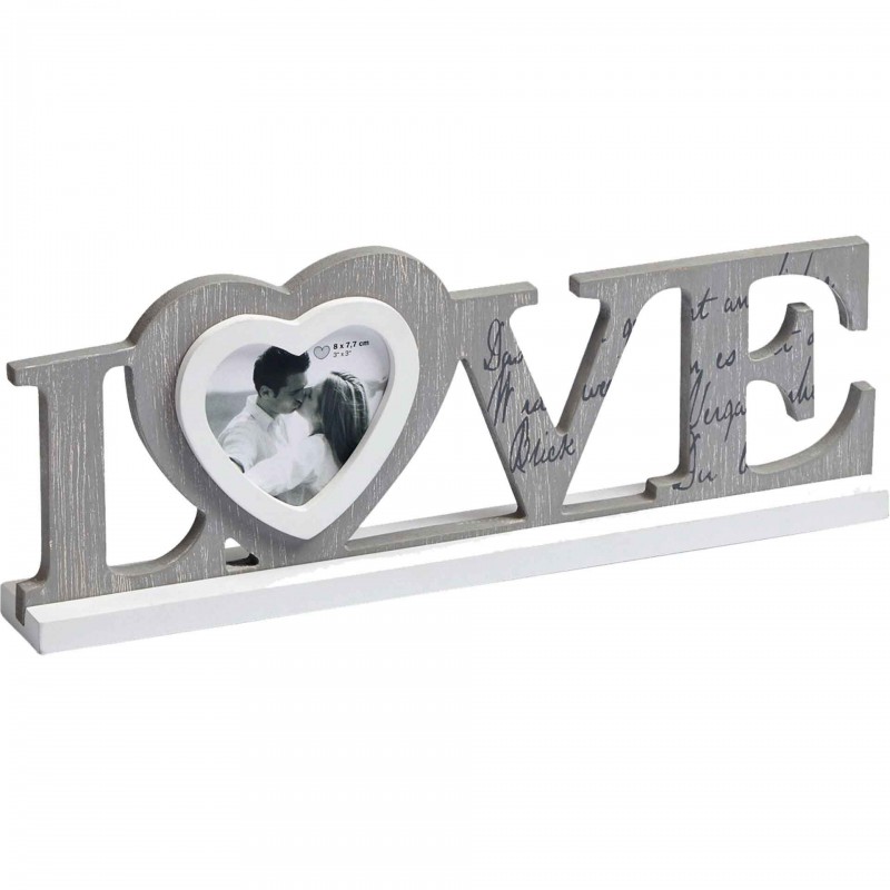 Foto okvir Walther LOVE, 8x7,7cm, lesen, siv, srce, YF199D Foto okvir Walther LOVE, 8x7,7cm, lesen, siv, srce, YF199D