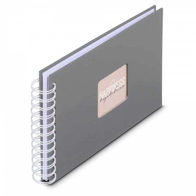 Photo Album Hama Fine Art, Spiral, stone grey, 24x17 cm, 50 white pages, 9836