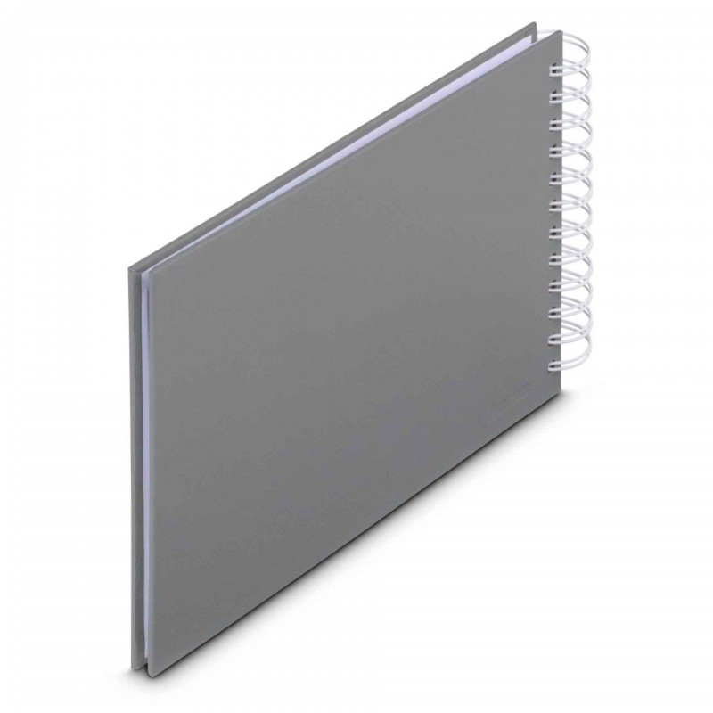 Photo Album Hama Fine Art, Spiral, stone grey, 24x17 cm, 50 white pages, 9836