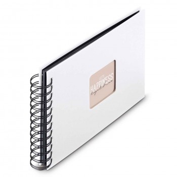 Photo Album Hama Fine Art, Spiral, white, 24x17 cm, 50 black pages, 9845