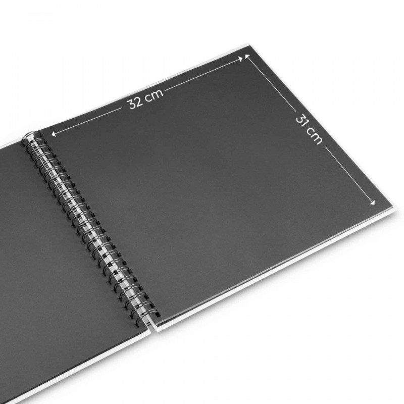 Photo Album Hama Fine Art, Spiral, white, 36x32 cm, 50 black pages, 9847