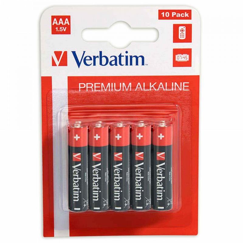 1x10 Verbatim Alkalna baterija Micro AAA LR 03 49874 Verbatim D-495420