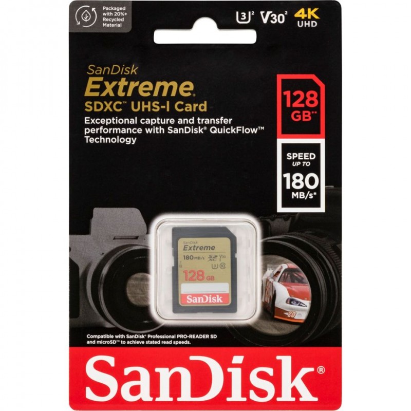 Spominska kartica SanDisk Extreme SDXC 128GB UHS-I C10 U3 V30 Sandisk D-732685