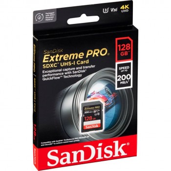 Spominska kartica SanDisk Extreme Pro SDXC 128GB UHS-I C10 U3 V30