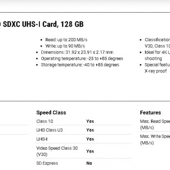 Spominska kartica SanDisk Extreme Pro SDXC 128GB UHS-I C10 U3 V30