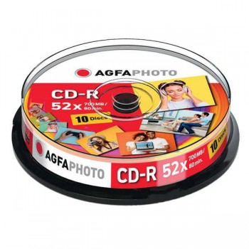 AgfaPhoto CD-R 80 / 700MB medij, 10 na osi, 52x, Cakebox AgfaPhoto CD-R 80 / 700MB medij, 10 na osi, 52x, Cakebox