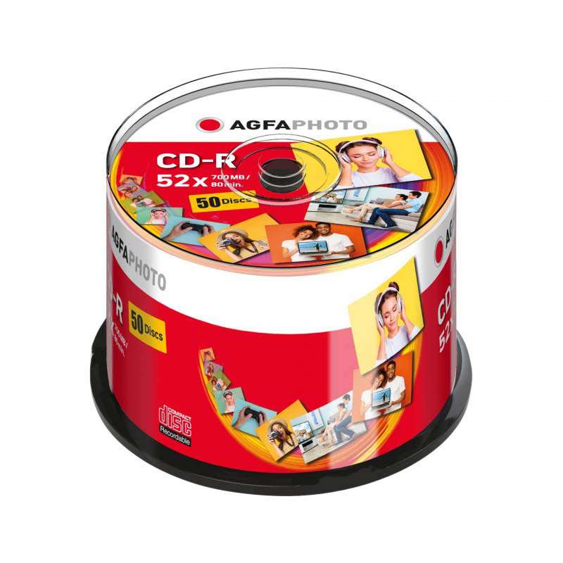 AgfaPhoto CD-R 80 / 700MB 52x Speed, Cakebox, 1x50 (D-531106)