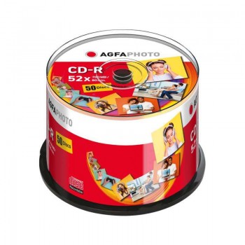 AgfaPhoto CD-R 80 / 700MB 52x Speed, Cakebox, 1x50