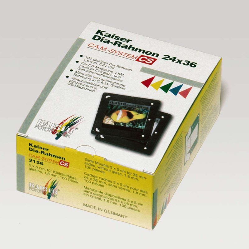 DIA okvirji 1x100 Kaiser CAM/CS Slide Mounts 2156 (D-810523)
