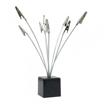 Držalo za fotografije Deknudt, črna metal, 8 srebrnih držal 20cm, S65CP2 Držalo za fotografije Deknudt, črna metal, 8 srebrnih držal 20cm, S65CP2