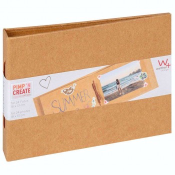 Foto album Walther Pimp´n Create, rjav, 20x15cm, vrvna vezava 24 strani, MA099P