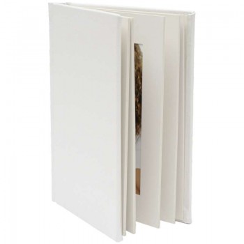 Foto album za slike Deknudt s paspartujem, bel, usnjen, 15x20cm, za 10 fotografij, A66DA1 10PH