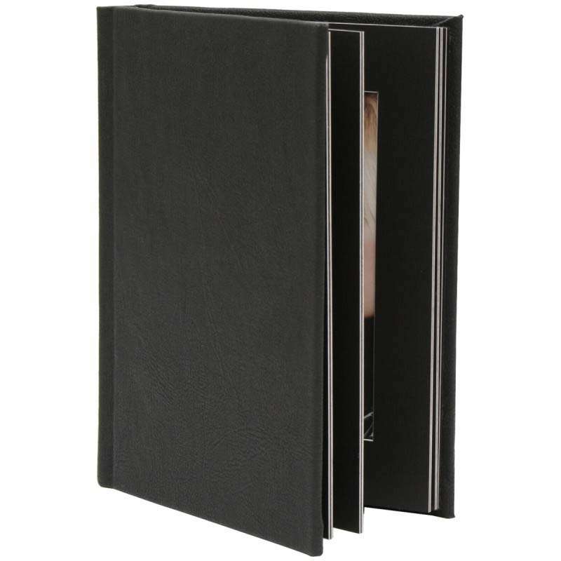 Photo album Deknudt Passepartout, black, leather, 15x20cm, A66DA2 10PH Deknudt D-141115-2