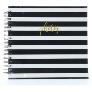 Photo Album Hama Blocks 3818, Spiral, black and white, 28x24 cm, 50 white pages