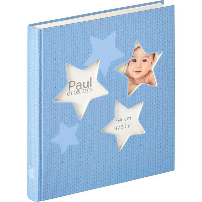 Photo album for pictures Walther Estrella, blue, 28x30,5cm, 50 white pages, Babyalbum UK133L Walther D-276481
