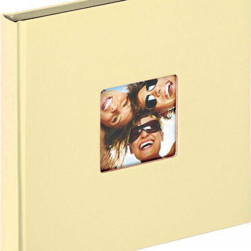 Photo Album Walther Fun cream, 18x18 cm, 30 black Pages, book bound, FA199H Walther D-187749