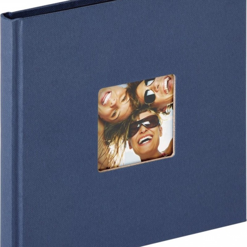 Photo Album Walther Fun, blue, 18x18cm, 30 black pages, bookbound, FA199L Walther D-187756