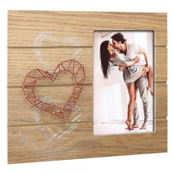 Photo frame ZEP Logan, 10x15cm, Wood Portrait with Heart, PQ6846