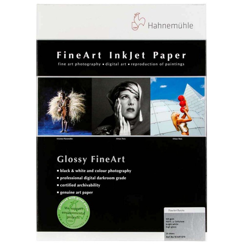 Photo paper Hahnemühle FineArt Baryta High Glossy, 325g, A3, 25 Sheets 10641670 Hahnemühle D-463211