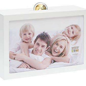 Deknudt Savings Box white 10x15 white wood, for one photo S66RR1, moneybox Deknudt Savings Box white 10x15 white wood, for one photo S66RR1, moneybox