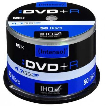 DVD+R 4,7GB 16x Speed, Cakebox, Intenso, 1x50