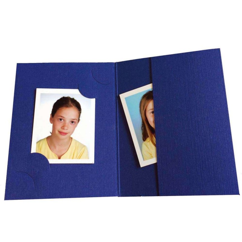 Mapa, etui, zgibanka, album za foto dokumente, modra,  3 velikosti, paket 100 kom Daiber D-489018