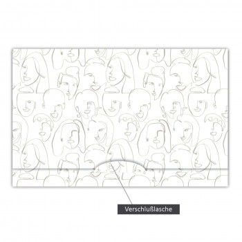 Folder, Daiber Dust Covers up to 15x20cm,Faces, 09039