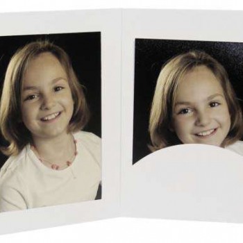 Mapa, zgibanka, album Daiber Portrait s passepartout 13x18 cm, bela