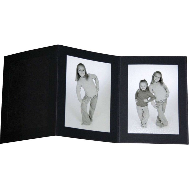 Mapa, zgibanka, album, neskončna, 1/125 Daiber Portrait s passepartout 13x18 cm, črn obrobljen papir Daiber D-234304
