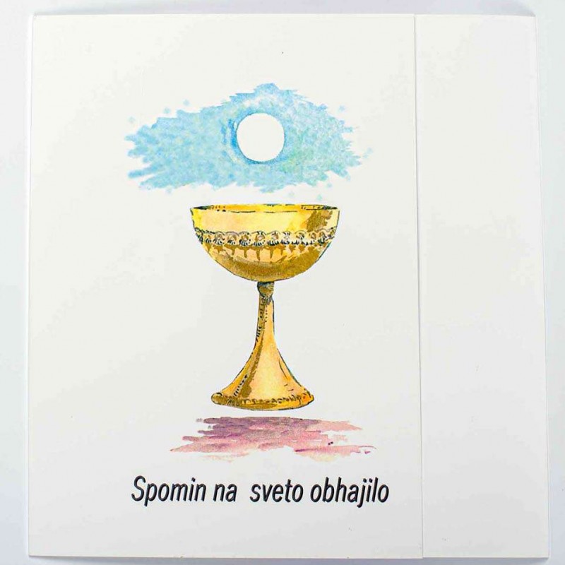 Folder, leaflet, album Communion, Portrait folders with 2 passepartout 13x18 cm  F-MAPA-Obhajilo